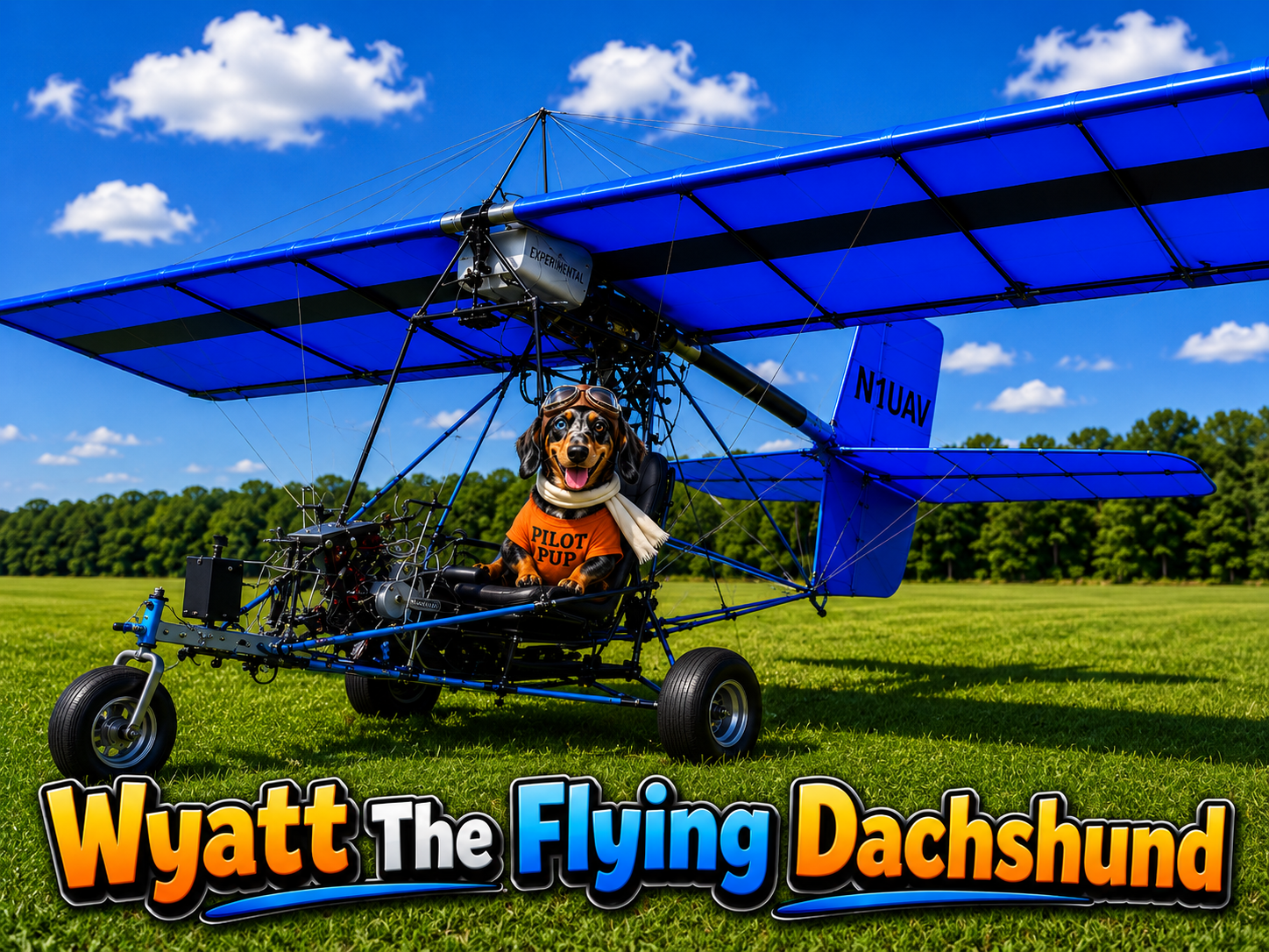 Wyatt sitting in his Ultralight Aircraft